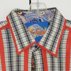 Robert Graham Shirt 3XL Ivory/Orange/Yellow